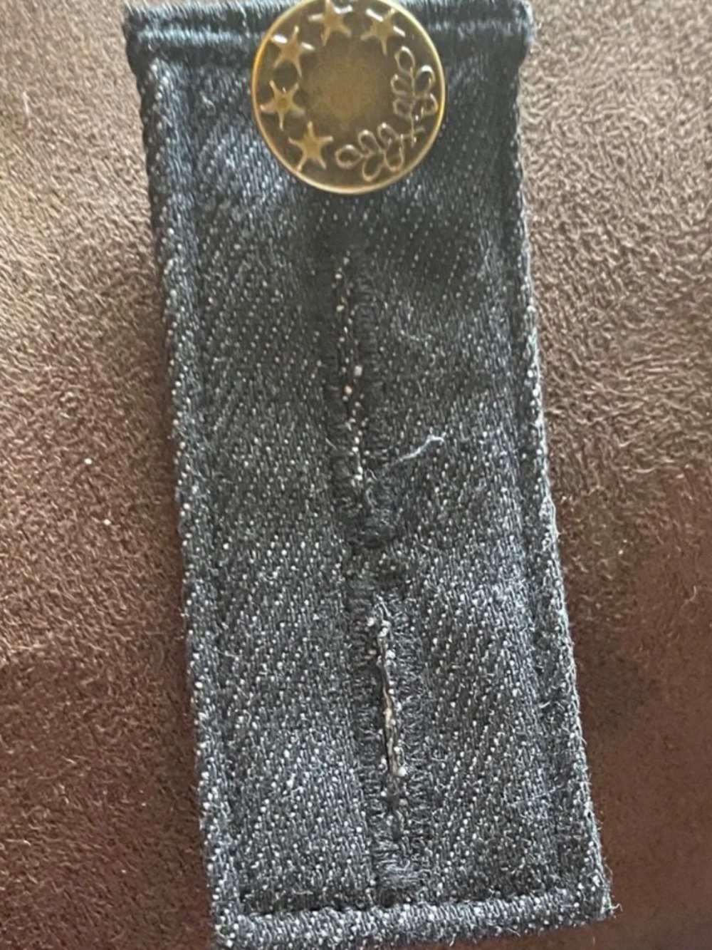 Handmade Black Denim extenders 3 inches made for pocket belts and jeans